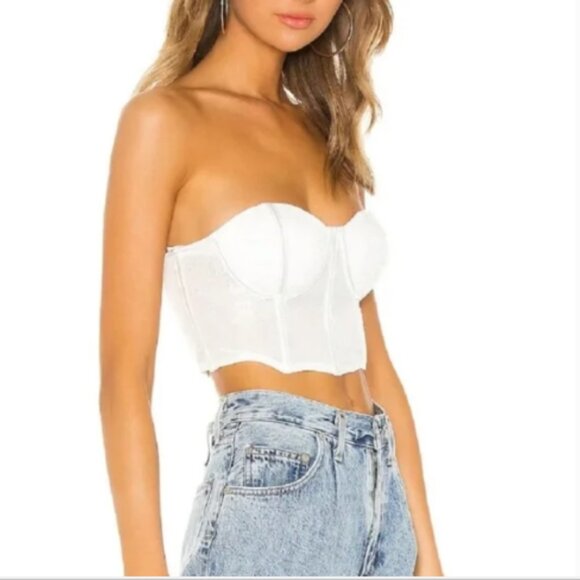 REVOLVE superdown Lilly Lace Bustier Top In White - Picture 3 of 3